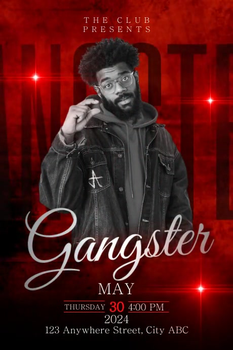 Gangster Night Poster template