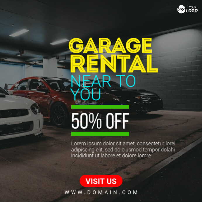 Garage Rental Ad Template PosterMyWall Garage Rental Ad Template PosterMyWall