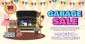Garage Sale Banner template
