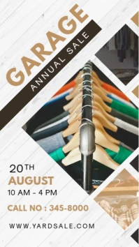Garage Sale Clothes Discount Digital Display Ad Instagram Story template