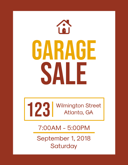 Garage Sale Template PosterMyWall