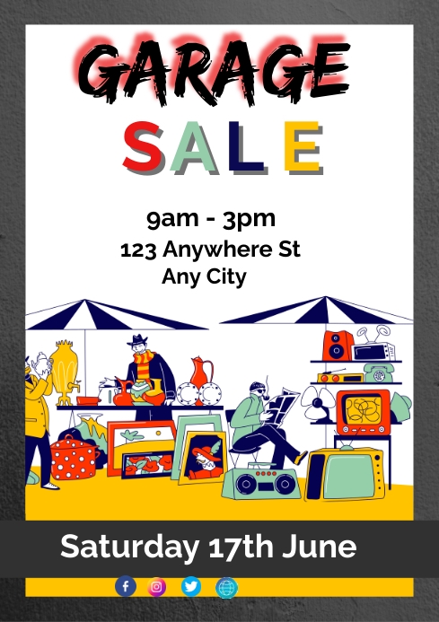 GARAGE SALE Template PosterMyWall GARAGE SALE Template PosterMyWall