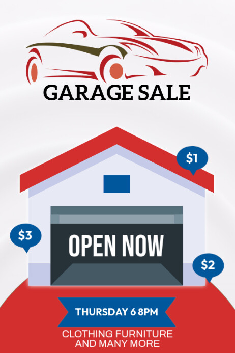 Garage sale Poster template