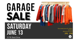 garage sale delt Facebook-billede template