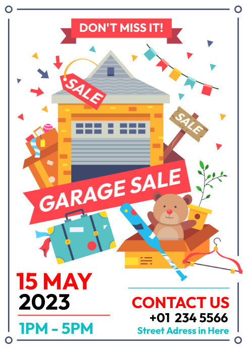 GARAGE SALE Template PosterMyWall GARAGE SALE Template PosterMyWall