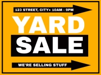 Garage Sale Yard Sign template