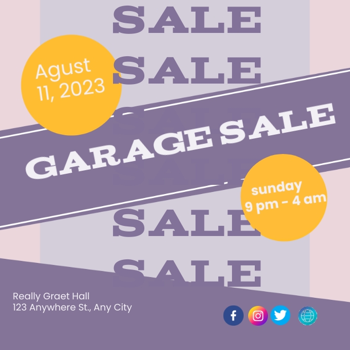 GARAGE SALE Template PosterMyWall