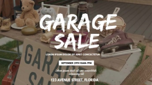 Marrone garage sale digital display video Digitalt display Template