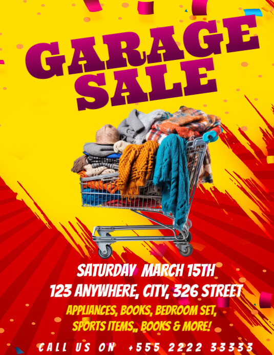 Garage Sale Flyer (us Letter) template