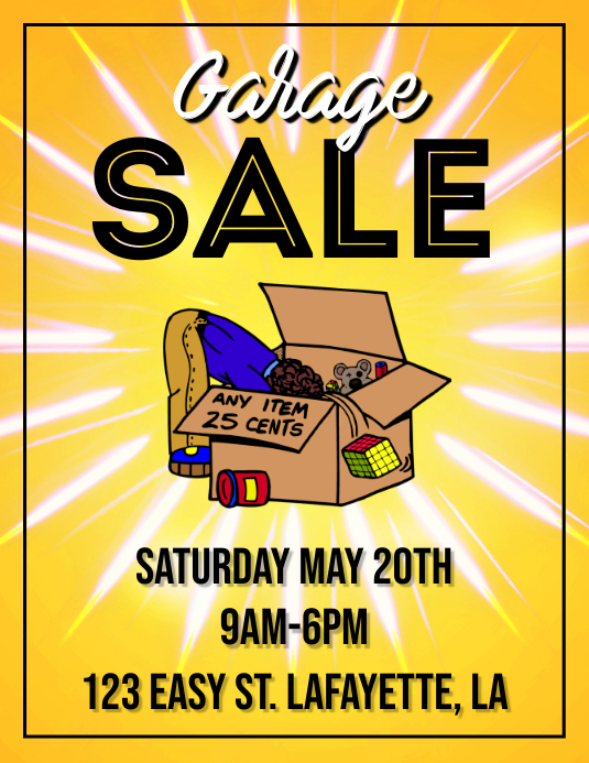 Garage Sale Ad Template Free