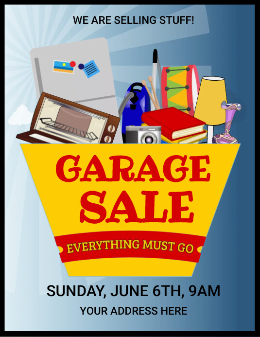 Garage Sale Flyer Template PosterMyWall