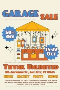 Garage Sale Poster template