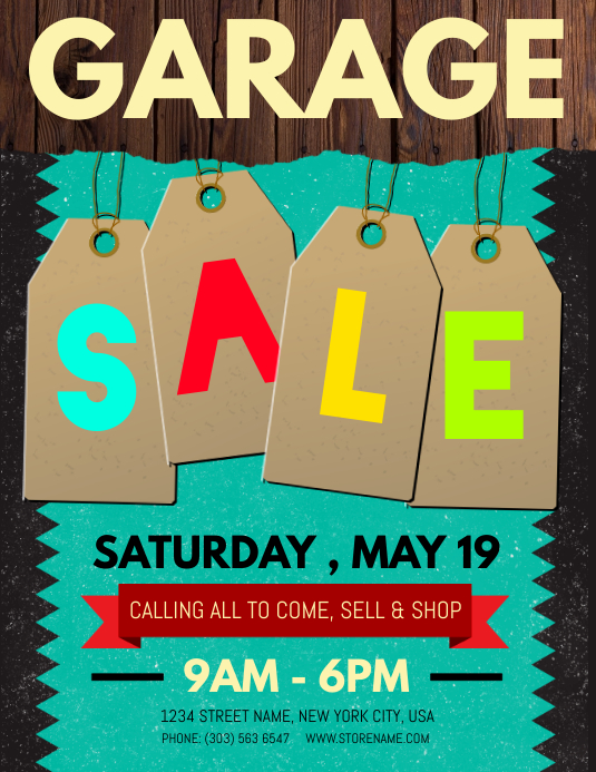 Customize 1 030 Garage Sale Templates Postermywall