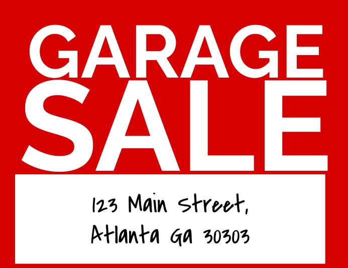 GARAGE SALE SIGN Template PosterMyWall