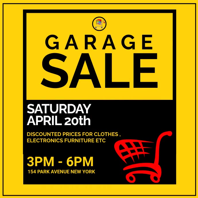Garage sale template PosterMyWall Garage sale template PosterMyWall