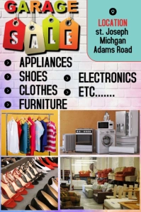 GARAGE SALE YARD SALE SMAL BUSINESS FLYER Poster template