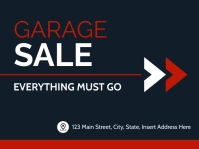 garage sale yard sign template design