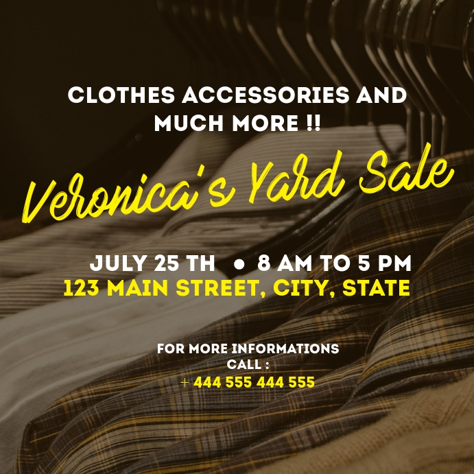 garage sales instagram post template PosterMyWall