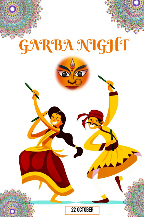 GARBA NIGHT Template | PosterMyWall