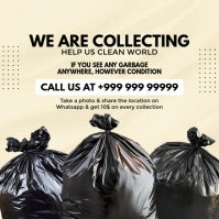 Garbage Cleaning Service Post Template โพสต์บน Instagram