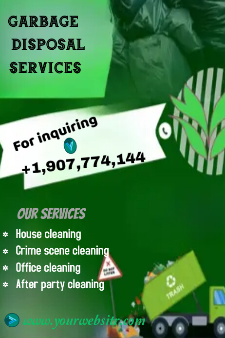Garbage disposal template | PosterMyWall