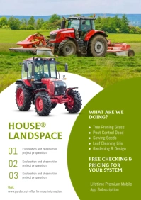 Garden Landspace Flyer A3 template