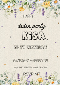 GARDEN PARTY A6 template