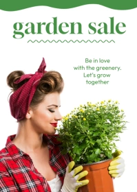 Garden Sale A6 template
