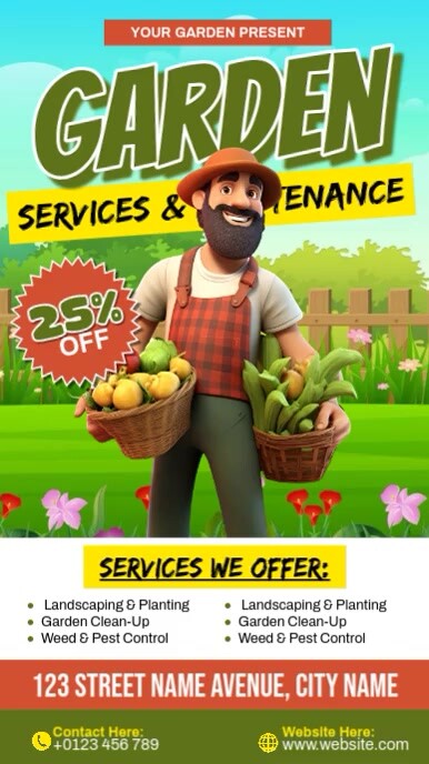 Garden Services & Maintenance Instagram Reel template