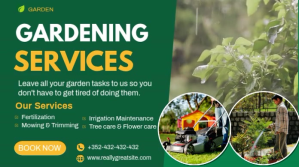 Garden services ,lawn, twitter, video poster template