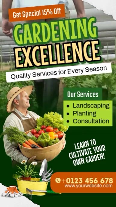 Gardening Ads Reel Instagram template