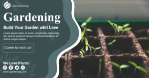 Gardening Ads Gambar Bersama Facebook template