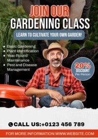 Gardening Class A4 template