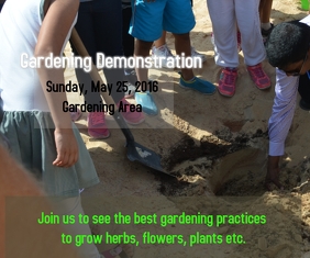 Gardening Demonstration Mittelgroßes Rechteck template