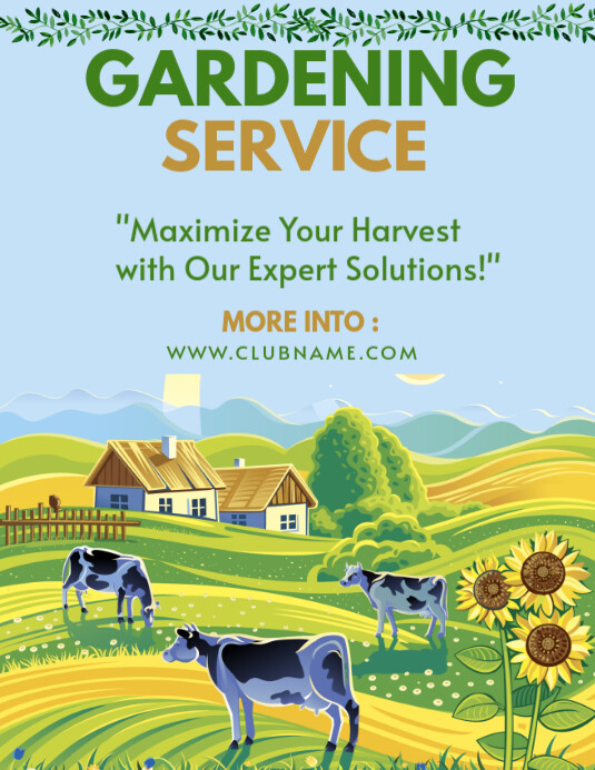Copy of gardening service template | PosterMyWall