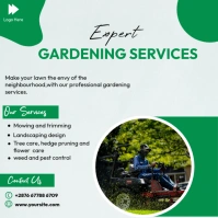 Gardening services Cuadrado (1:1) template