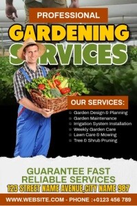 Gardening Services Poster template