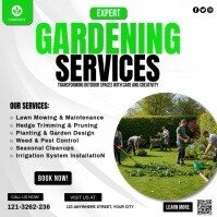 GARDENING SERVICES FLYER Pos Instagram template