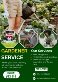 gardening services poster template A2
