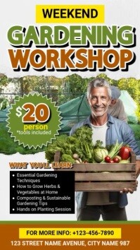 Gardening Workshop Facebook Story template
