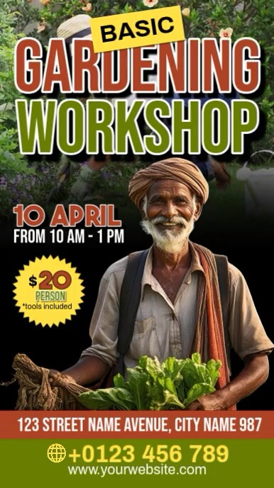 Gardening Workshop Instagram Reel template