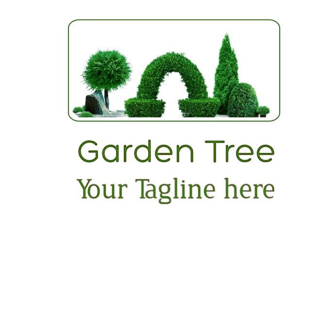 Plantilla de GardenTree logo green color tree | PosterMyWall