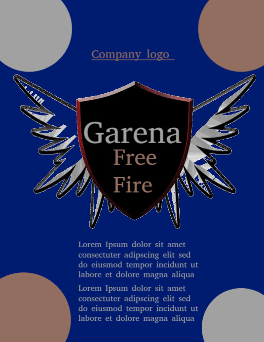 Garena game Flyer (US Letter) template