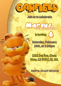 Garfield invitation A4 template