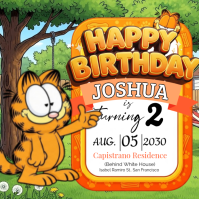 Garfield Kids Birthday Ads Instagram Post template