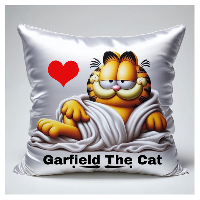 Garfield The Cat Throw Pillow Instagram Post template