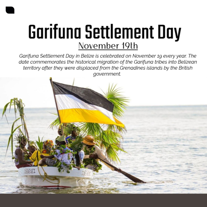 Copy of Garifuna Settlement Day | PosterMyWall