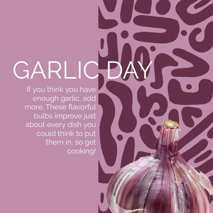 Plantilla de Garlic Day Instagram Post | PosterMyWall