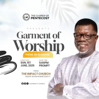Garment of Worship Church Event Poster Kwadrat (1:1) template
