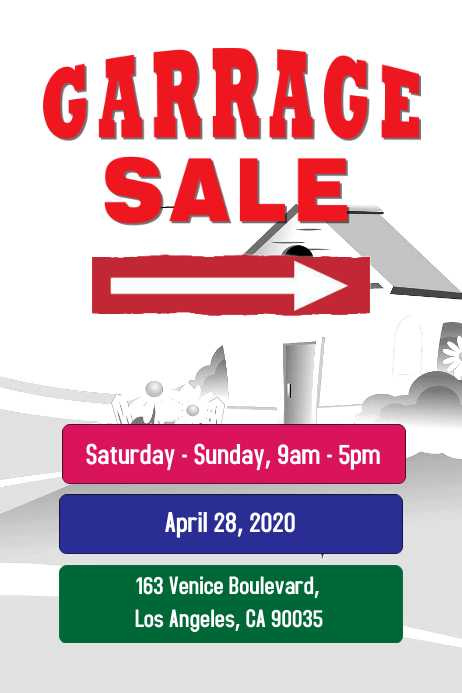 Garrage Sale Poster template